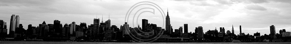 NYC Skyline - B&W Panoramic